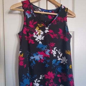 Dark Floral Blouse Tank